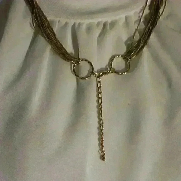 Unbranded 32" Gold Tone 14 Strand Necklace - Picture 6 of 7